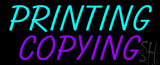 Turquoise Printing Purple Copying Neon Sign
