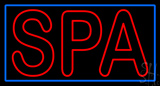Double Stroke Spa With Border Neon Sign