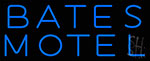 Blue Bates Motel Neon Sign