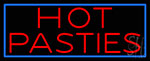 Blue Border Hot Pasties Neon Sign