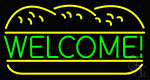Green Welcome Neon Sign
