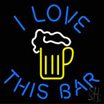 I Love This Bar Beer Mug Neon Sign
