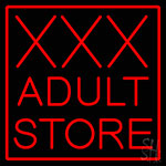 Red  Border Xxx Adult Store Neon Sign