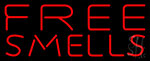 Red Free Smells Neon Sign