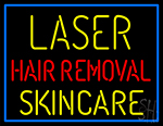 Blue Border Laser Hair Removal Skincare Neon Sign