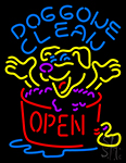 Doggone Clean Open Neon Sign