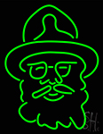 Green Man Logo Neon Sign