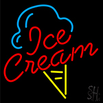 Ice Cream Logo Neon Sign