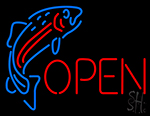 Open Fish Neon Sign
