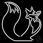 White Fox Logo Neon Sign