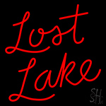 Red Lost Lake Neon Sign
