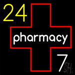 24 Pharmacy Neon Sign