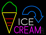 Ice Cream Arrow Neon Sign