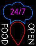 Open Food Neon Sign