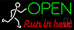 Open Run Ln Herei Neon Sign