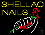 Shellac Nails Rose Neon Sign
