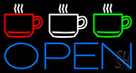 Three Cup Open Neon Sign
