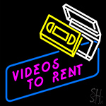 Videos To Rent Neon Sign