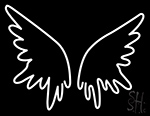 White Wings Neon Sign