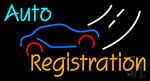 Auto Registration Neon Sign