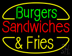 Burgers And Fries Neon Sign