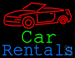 Car Rentals Neon Sign