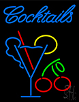 Cocktail With Martini Glass Neon Sign