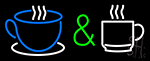 Coffee And Espresso Cups Logo Neon Sign