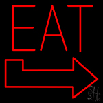 Eat Arrow Neon Sign