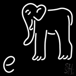 Elephant Logo Neon Sign