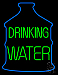Green Drinking Water Logo Neon Sign