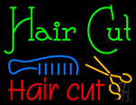 Hair Cut Neon Sign