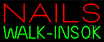Nails Walkins Ok Neon Sign