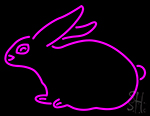 Pink Rabbit Neon Sign