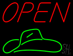 Red Open Neon Sign