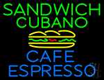 Sandwich Cubano Cafe Espresso Neon Sign