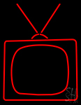 Television Neon Sign