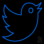 Twitter Bird Logo Neon Sign