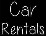 White Car Rentals Neon Sign