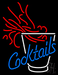 Cocktails Fire Neon Sign