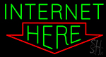 Internet Here Neon Sign