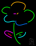 Multicolor Flower Logo Neon Sign