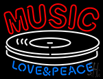 Music Love And Peace Neon Sign