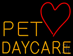 Pet Day Care With Heart Neon Sign