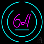 Pink 64 Neon Sign