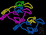 Racing Horses Neon Sign