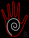 Red Hands With Design Neon Sign