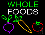 Whole Foods Veggies Neon Sign
