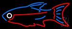 Blue Red Fish Neon Sign