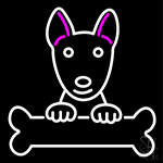 Bull Terrier Poster Neon Sign
